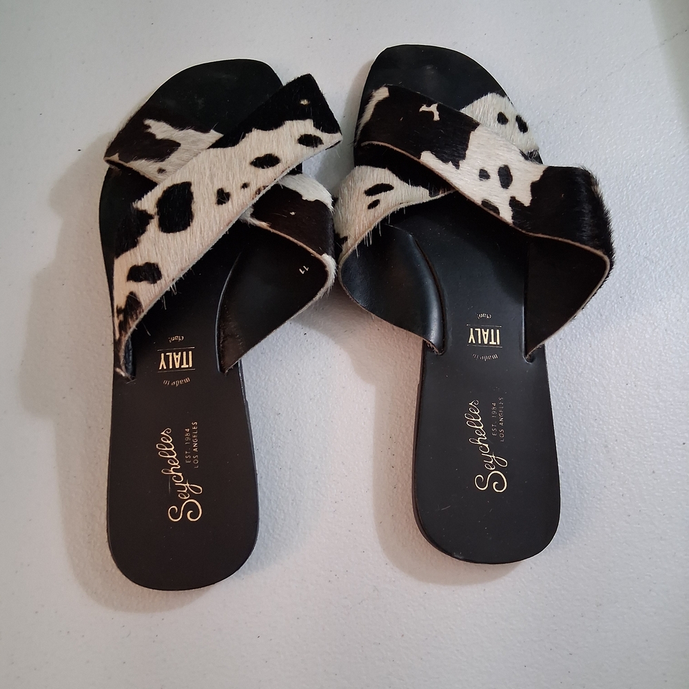 Seychelles Black and White Women's Sandals Size 11